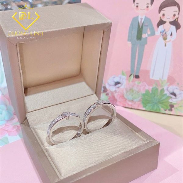 Nhẫn Cưới Cặp Kim Cương – N489